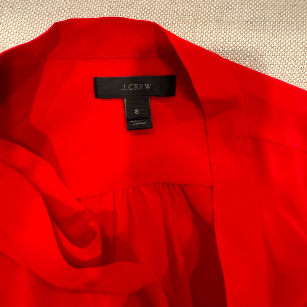 Beautiful red silk blouse